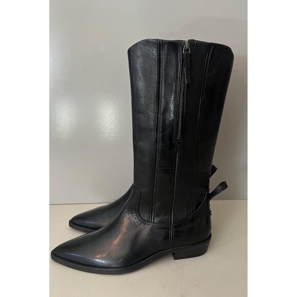 Free People $398 We The Free Allistar Pointed Boots Size 9 in Black Leather - Picture 6 of 9